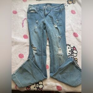 Aeropostale Flared Ripped Jeans